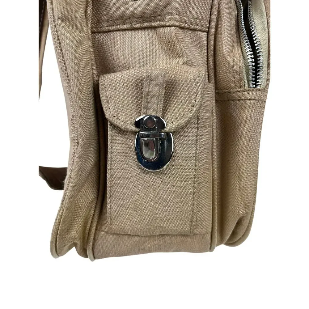 Vintage Striped Canvas Crossbody Bag